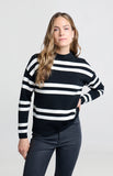 Turtle Neck Stripe Pullover