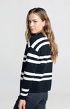 Turtle Neck Stripe Pullover