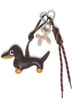 Voila Brown Dog Bag Charm