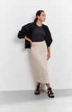 Asymmetric Detail Midi Skirt