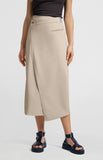 Asymmetric Detail Midi Skirt