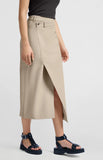 Asymmetric Detail Midi Skirt