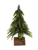 Log Base Green Fir Tree