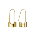 Gold Padlock Earrings