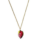 Red Rose Bud Necklace