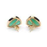 Georgia Earrings in Green Onyx