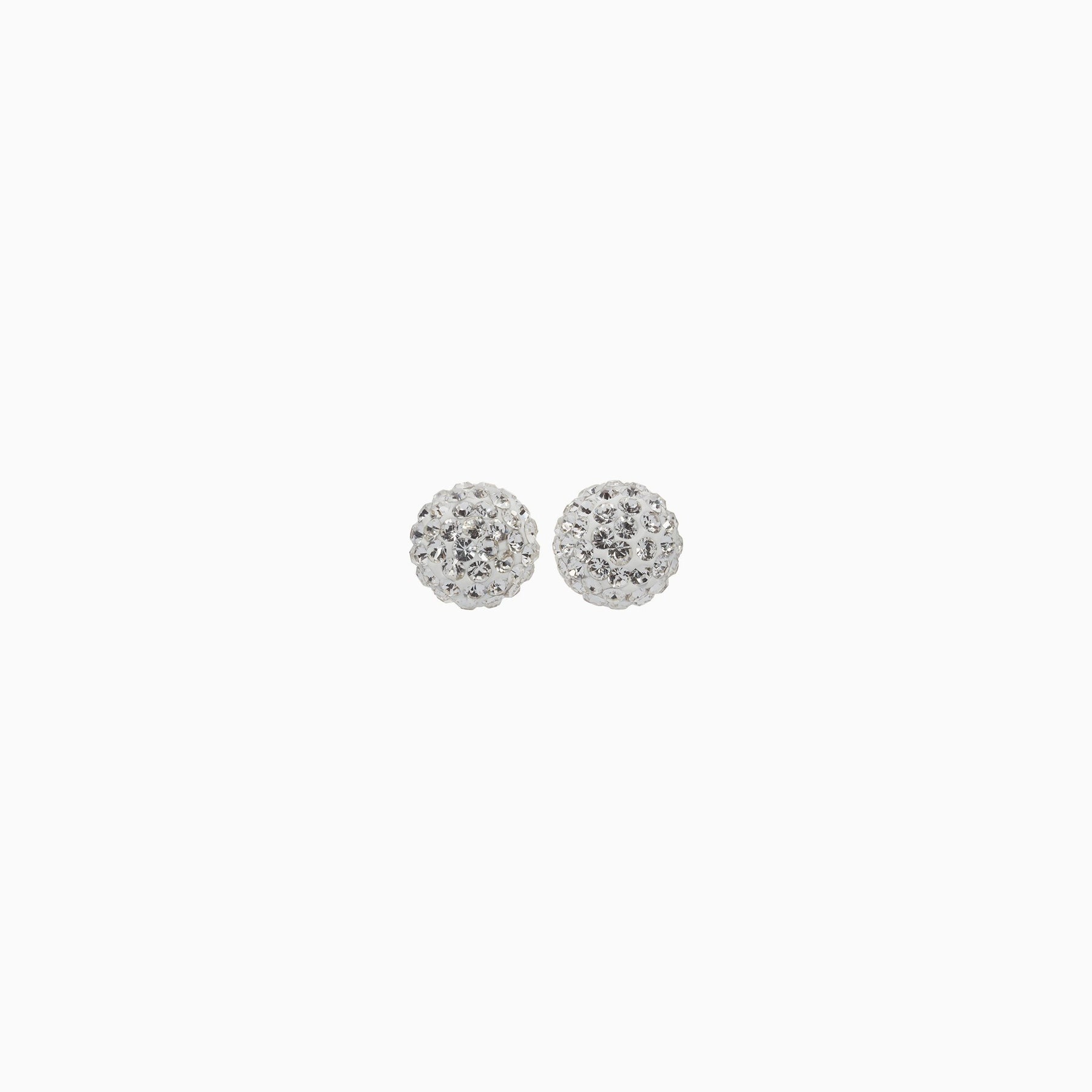 8 mm Sparkle Ball Stud Earrings