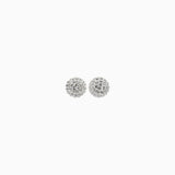 8 mm Sparkle Ball Stud Earrings