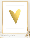 Gold Heart Print